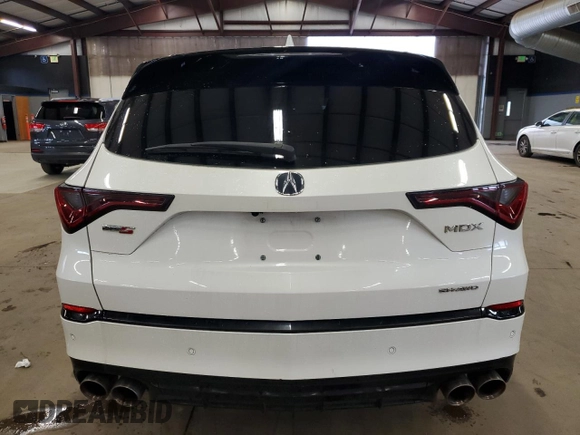 2023 Acura MDX Type S w/Advance Package with VIN 5J8YD8H88PL000130, listed as a Copart auction lot 48177585 with 37,861 mi miles and Salvage Title. Bid and sale history available at carsss.com. Image 6.