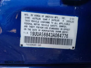 2003 Acura TL Type S with VIN 19UUA56843A064776, listed as a Copart auction lot 73772424 with 142,440 mi miles and Salvage Title. Bid and sale history available at carsss.com. Image 12.