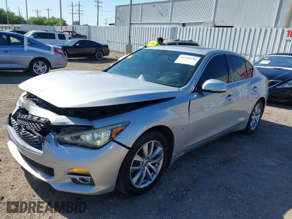 2015 Infiniti Q50 with VIN JN1BV7AR3FM405659, listed as a IAAI auction lot 41949596 with 101,196 mi miles and . Bid and sale history available at DreamBid. Image 19.