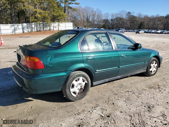 2000 Honda Civic EX with VIN 1HGEJ8645YL051310, listed as a Copart auction lot 41648885 with 107,517 mi miles and Salvage Title. Bid and sale history available at carsss.com. Image 3.