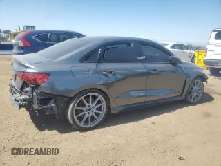 2023 Audi RS 3 with VIN WUAG4DGY6PA909888, listed as a Copart auction lot 61567855 with Not provided miles and Salvage title. Bid and sale history available at DreamBid. Image 3.