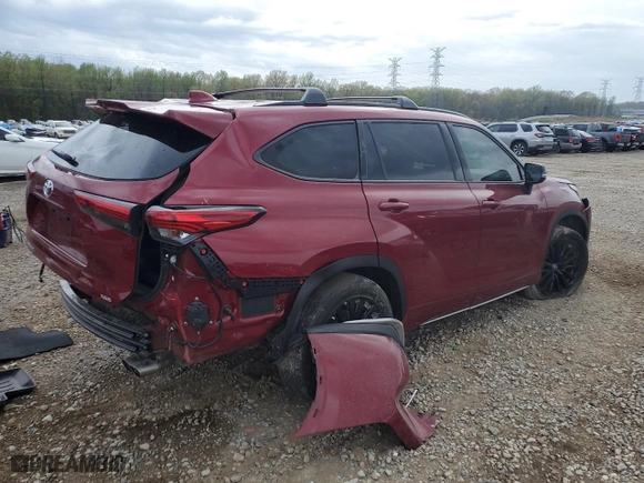 2023 Toyota Highlander L with VIN 5TDKDRAH1PS021615, listed as a Copart auction lot 51592695 with 41,679 mi miles and Salvage Title. Bid and sale history available at carsss.com. Image 3.