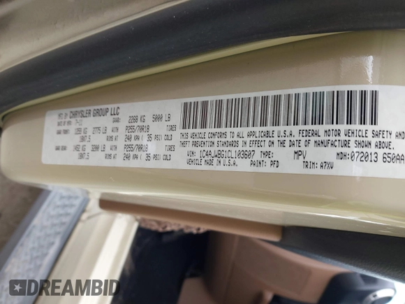 2012 Jeep Wrangler Arctic с VIN 1C4AJWBG1CL103607, выставлен на аукционе IAAI как лот 42004802 с пробегом 72 030 миль миль и . История ставок и продаж доступна на DreamBid. Изображение 9.
