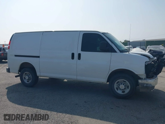 2024 Chevrolet Express Cargo with VIN 1GCWGAFP2R1279801, listed as a IAAI auction lot 42235836 with 11,611 mi miles and . Bid and sale history available at DreamBid. Image 14.