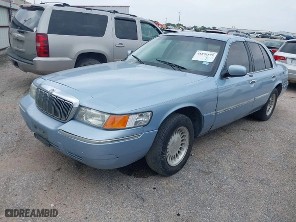 2001 Mercury Grand Marquis LS with VIN 2MEFM75W71X689024, listed as a IAAI auction lot 41876599 with 192,590 mi miles. Bid and sale history available at carsss.com. Image 2.