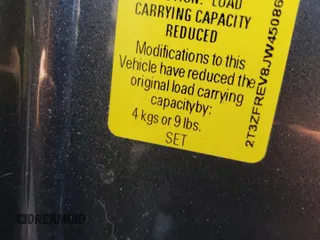 2018 Toyota RAV4 LE with VIN 2T3ZFREV8JW450863, listed as a Copart auction lot 47941585 with 16,786 mi miles and Salvage Title. Bid and sale history available at carsss.com. Image 13.