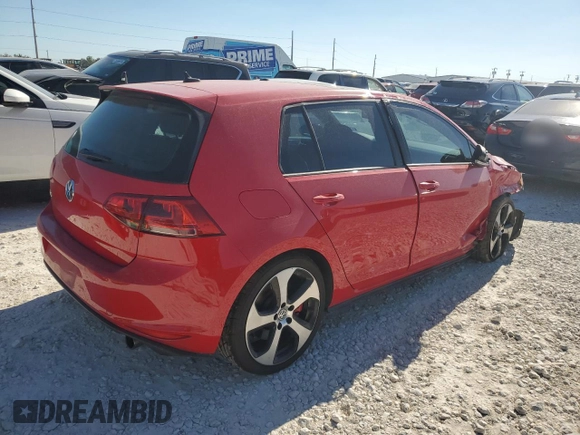 2017 Volkswagen Golf GTI Autobahn with VIN 3VW547AU8HM019793, listed as a Copart auction lot 70864714 with 87,697 mi miles and Salvage Title. Bid and sale history available at carsss.com. Image 3.