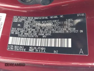 2005 Toyota Sienna XLE with VIN 5TDZA22C15S367176, listed as a IAAI auction lot 42192575 with 275,398 mi miles and . Bid and sale history available at DreamBid. Image 9.