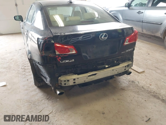 2009 Lexus IS with VIN JTHCK262395035562, listed as a IAAI auction lot 41791619 with 215,076 mi miles. Bid and sale history available at carsss.com. Image 6.