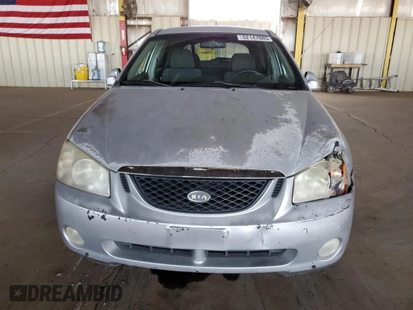 2006 Kia Spectra with VIN KNAFE162665365284, listed as a Copart auction lot 52147085 with 139,570 mi miles and Salvage Title. Bid and sale history available at carsss.com. Image 5.