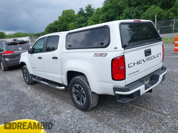 2021 Chevrolet Colorado 4WD Z71 with VIN 1GCGTDEN3M1122062, listed as a IAAI auction lot 42687632 with 52,233 mi miles and . Bid and sale history available at DreamBid. Image 3.