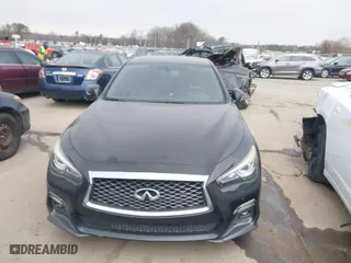 2018 Infiniti Q50 RED SPORT 400 with VIN JN1FV7APXJM460621, listed as a IAAI auction lot 41624211 with 56,513 mi miles. Bid and sale history available at carsss.com. Image 6.