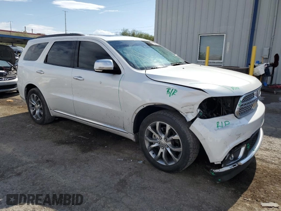 2017 Dodge Durango Citadel Anodized Platinum with VIN 1C4RDHEG9HC680684, listed as a Copart auction lot 62520415 with 122,843 mi miles and Salvage title. Bid and sale history available at DreamBid. Image 4.