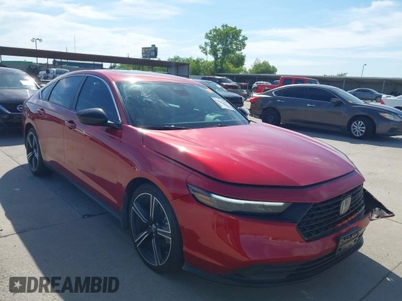 2024 Honda Accord Sport with VIN 1HGCY2F54RA091707, listed as a IAAI auction lot 42311738 with 11,996 mi miles and . Bid and sale history available at DreamBid. Image 1.