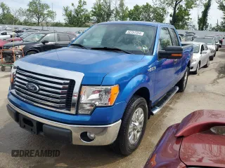 2012 Ford F-150 XL with VIN 1FTEX1CM2CFC20392, listed as a Copart auction lot 52757224 with 114,507 mi miles and Salvage Title. Bid and sale history available at carsss.com. Image 1.