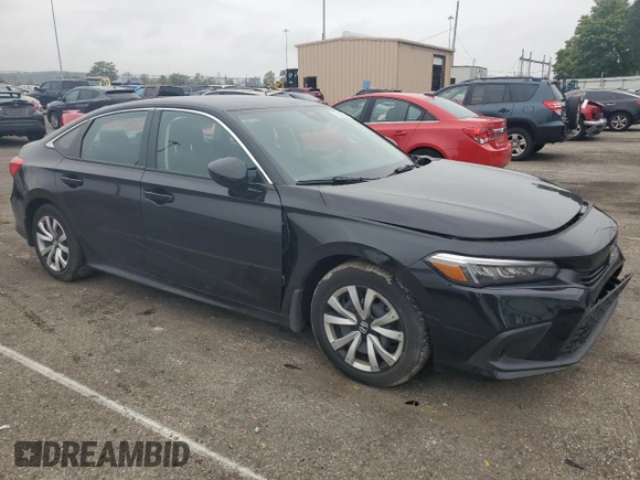 2023 Honda Civic Sedan LX with VIN 2HGFE2F28PH535844, listed as a Copart auction lot 73642394 with 14,261 mi miles and Salvage Title. Bid and sale history available at carsss.com. Image 4.