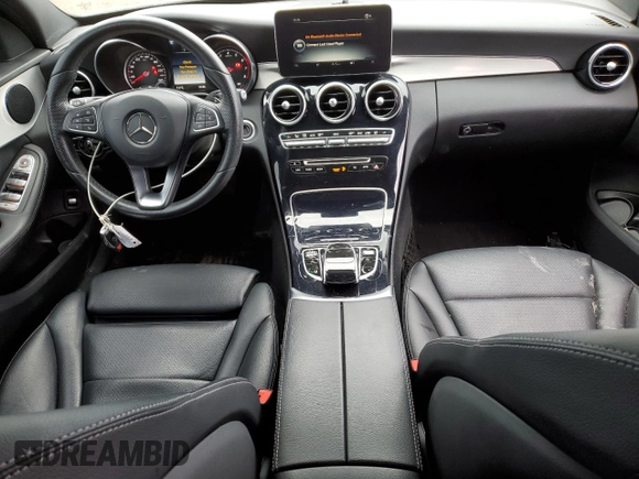 2017 Mercedes-Benz C 300 with VIN 55SWF4KB0HU207207, listed as a Copart auction lot 49957165 with 128,013 mi miles and Salvage title. Bid and sale history available at DreamBid. Image 8.