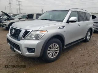 2017 Nissan Armada SL with VIN JN8AY2NC8H9507543, listed as a Copart auction lot 82180964 with 144,847 mi miles and Clean Title. Bid and sale history available at carsss.com. Image 1.