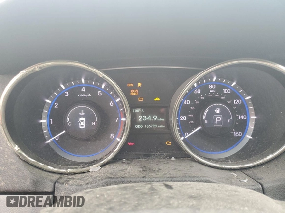 2011 Hyundai Sonata SE with VIN 5NPEC4ABXBH209370, listed as a Copart auction lot 48821155 with 135,729 mi miles and Salvage Title. Bid and sale history available at carsss.com. Image 9.