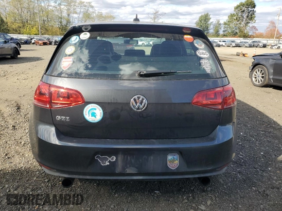 2015 Volkswagen Golf GTI S with VIN 3VW5T7AU3FM033956, listed as a Copart auction lot 75468044 with 131,095 mi miles and Salvage Title. Bid and sale history available at carsss.com. Image 6.