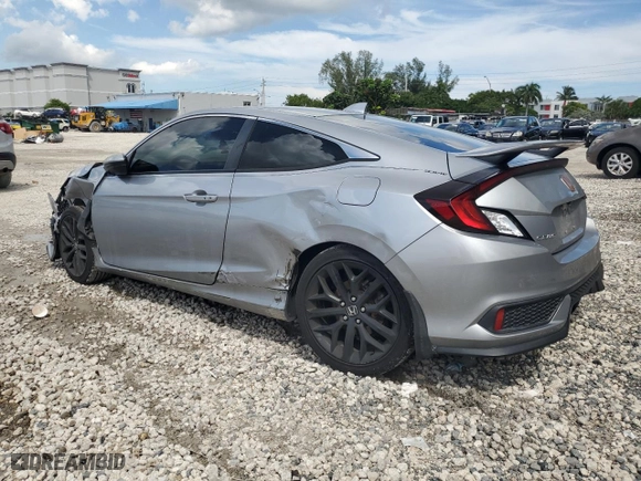 2020 Honda Civic Si Coupe with VIN 2HGFC3A59LH752519, listed as a Copart auction lot 72312954 with 33,738 mi miles and Non Repairable. Bid and sale history available at carsss.com. Image 2.