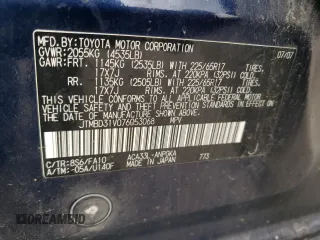 2007 Toyota RAV4 Limited with VIN JTMBD31V076053068, listed as a Copart auction lot 62096164 with 150,624 mi miles and Salvage Title. Bid and sale history available at carsss.com. Image 13.