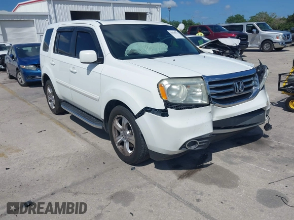 2014 Honda Pilot EX-L with VIN 5FNYF3H75EB015607, listed as a IAAI auction lot 41935074 with 110,713 mi miles and . Bid and sale history available at carsss.com. Image 1.