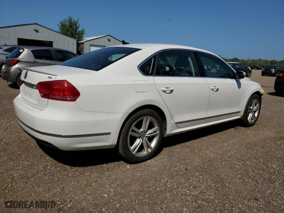 2014 Volkswagen Passat SEL Premium with VIN 1VWCS7A36EC062465, listed as a Copart auction lot 66998344 with 210,744 mi miles and Salvage Title. Bid and sale history available at carsss.com. Image 3.