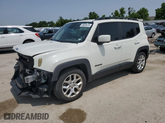 2018 Jeep Renegade Latitude с VIN ZACCJABB1JPH58701, выставлен на аукционе Copart как лот 59935475 с пробегом 140 553 миль миль и Списание • Salvage title. История ставок и продаж доступна на DreamBid. Изображение 1.
