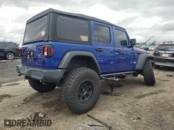 2018 Jeep Wrangler Unlimited Sport z VIN 1C4HJXDG8JW172632, wystawiony jako Copart lot #60714375 z przebiegiem 81 690 mil mil oraz Szkoda całkowita • Salvage title. Historia ofert i sprzedaży dostępna na DreamBid. Obrazek 3.