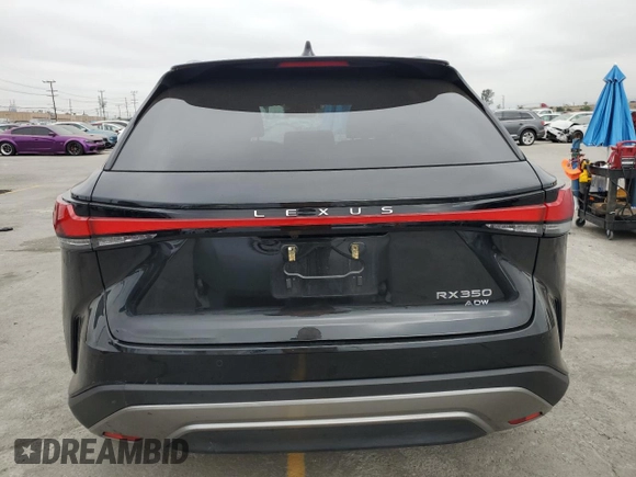 2023 Lexus RX 350h with VIN 2T2BBMCA9PC017082, listed as a Copart auction lot 56201845 with 3,605 mi miles and Salvage title. Bid and sale history available at DreamBid. Image 6.
