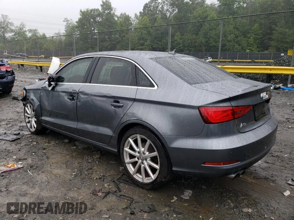 2015 Audi A3 1.8T Premium Plus with VIN WAUCCGFF2F1128698, listed as a Copart auction lot 61918183 with 57,605 mi miles. Bid and sale history available at carsss.com. Image 2.