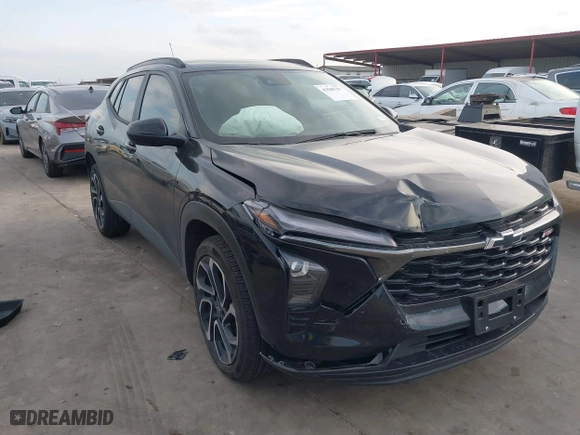 2025 Chevrolet Trax 2RS with VIN KL77LJEP1SC101628, listed as a IAAI auction lot 41585757 with 11,000 mi miles. Bid and sale history available at carsss.com. Image 1.