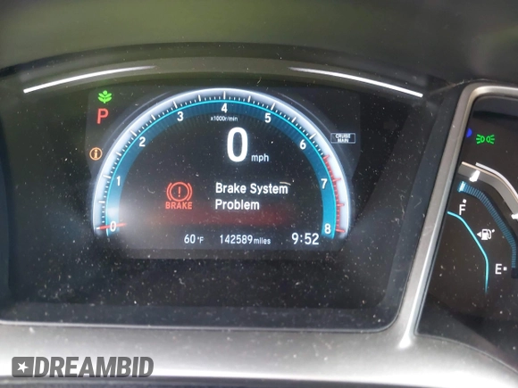 2016 Honda Civic Sedan EX-L with VIN 19XFC1F78GE201822, listed as a IAAI auction lot 41882529 with 142,589 mi miles. Bid and sale history available at carsss.com. Image 15.
