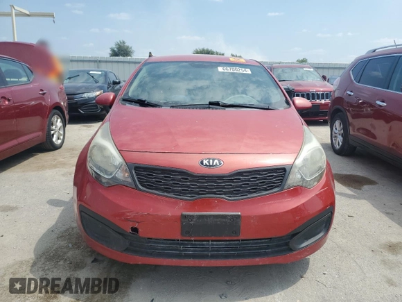 2013 Kia Rio LX with VIN KNADM4A30D6307304, listed as a Copart auction lot 66700254 with Not Provided miles and Salvage Title. Bid and sale history available at DreamBid. Image 5.