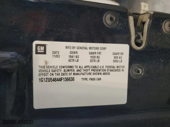 2004 Chevrolet Malibu LT with VIN 1G1ZU54844F136636, listed as a Copart auction lot 46497465 with 161,793 mi miles and Salvage Title. Bid and sale history available at carsss.com. Image 14.