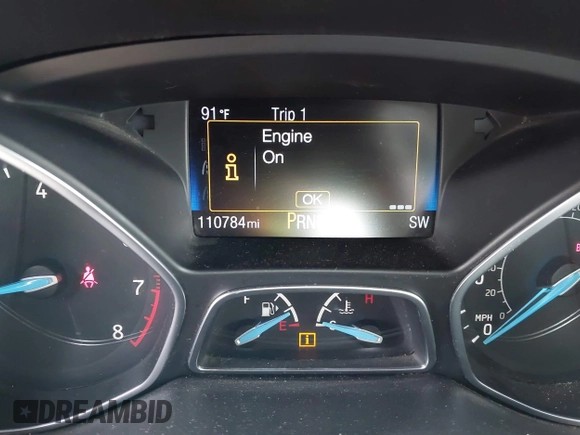2018 Ford Focus SE with VIN 1FADP3F23JL203672, listed as a IAAI auction lot 41931723 with 110,784 mi miles. Bid and sale history available at carsss.com. Image 7.