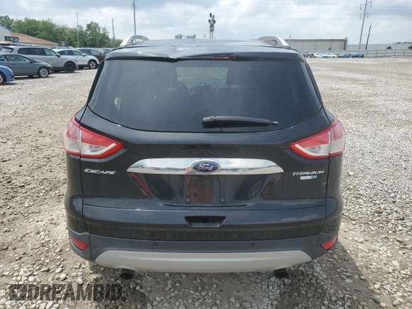 2015 Ford Escape Titanium with VIN 1FMCU9J91FUA38787, listed as a Copart auction lot 59749735 with 132,536 mi miles and Salvage title. Bid and sale history available at DreamBid. Image 6.