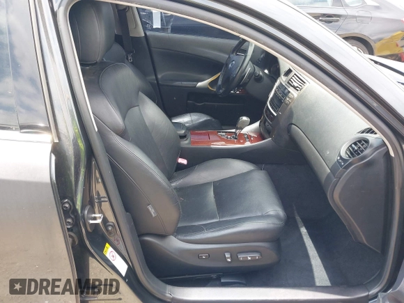 2007 Lexus IS with VIN JTHBK262575030811, listed as a IAAI auction lot 42134816 with 204,718 mi miles. Bid and sale history available at carsss.com. Image 5.