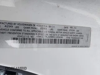 2011 Volkswagen Jetta TDI with VIN 3VWLL7AJ2BM110906, listed as a IAAI auction lot 42361314 with 152,715 mi miles and . Bid and sale history available at DreamBid. Image 9.