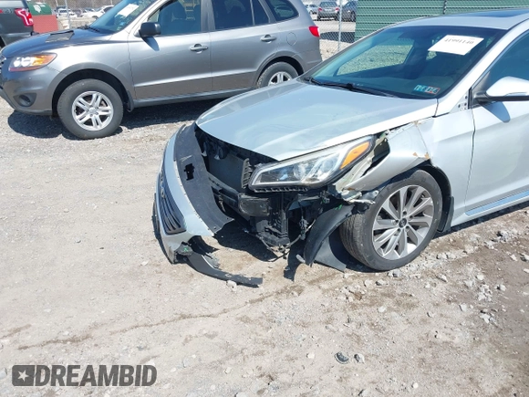 2017 Hyundai Sonata Sport with VIN 5NPE34AF6HH570154, listed as a IAAI auction lot 41991140 with 88,084 mi miles. Bid and sale history available at carsss.com. Image 6.
