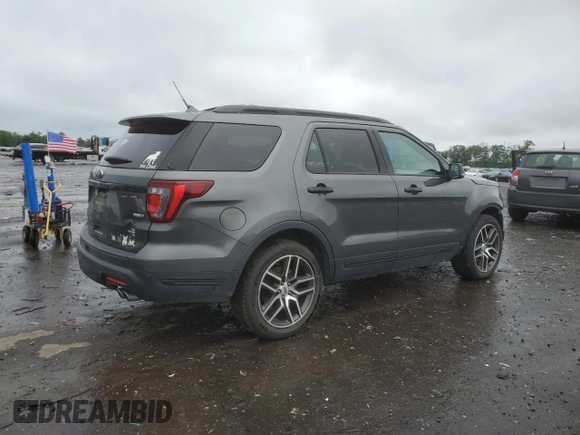 2019 Ford Explorer Sport with VIN 1FM5K8GT5KGA35458, listed as a Copart auction lot 60792775 with 58,540 mi miles and Salvage title. Bid and sale history available at DreamBid. Image 3.