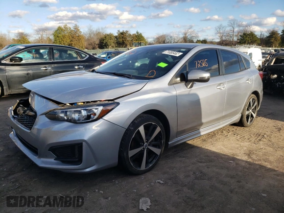 2017 Subaru Impreza Sport with VIN 4S3GTAM65H3750935, listed as a Copart auction lot 71085462 with 72,565 mi miles. Bid and sale history available at carsss.com. Image 1.