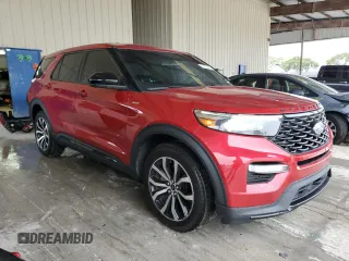 2022 Ford Explorer ST-Line with VIN 1FMSK7KH5NGB90368, listed as a Copart auction lot 41978595 with 61,693 mi miles and Salvage Title. Bid and sale history available at carsss.com. Image 4.