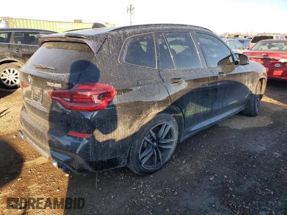 2020 BMW X3 M Competition with VIN 5YMTS0C06LLA57870, listed as a Copart auction lot 88990635 with Not Provided miles and Salvage Title. Bid and sale history available at carsss.com. Image 3.