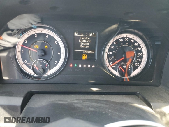 2022 Ram 1500 Tradesman with VIN 1C6RR6FG7NS154972, listed as a Copart auction lot 49176005 with 35,662 mi miles and Salvage title. Bid and sale history available at DreamBid. Image 9.