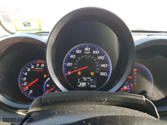 2012 Acura RDX Tech Pkg with VIN 5J8TB1H58CA002382, listed as a Copart auction lot 76984714 with 186,387 mi miles and Salvage Title. Bid and sale history available at carsss.com. Image 9.