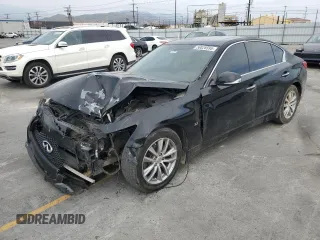 2014 Infiniti Q50 Premium с VIN JN1BV7ARXEM687233, выставлен на аукционе Copart как лот 58828595 с пробегом 122 813 миль миль и Списание • Salvage title. История ставок и продаж доступна на DreamBid. Изображение 1.