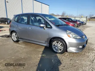 2007 Honda Fit Sport with VIN JHMGD38687S067651, listed as a Copart auction lot 46173555 with 170,784 mi miles and Salvage Title. Bid and sale history available at carsss.com. Image 4.