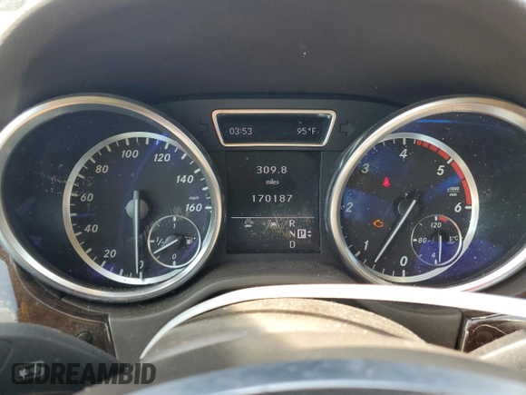 2012 Mercedes-Benz M 350 with VIN 4JGDA2EB1CA026346, listed as a Copart auction lot 54431235 with 170,187 mi miles and Clean Title. Bid and sale history available at DreamBid. Image 9.